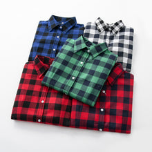 Load image into Gallery viewer, 2020 Women Blouses Brand New Excellent Quality Flannel Red Plaid Shirt Women Cotton Casual Long Sleeve Shirt Tops Lady Clothes