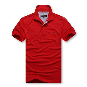 TOMMY Man Polo Shirt Brand Casual Deer Embroidery  Polo shirt Men Short Sleeve High Quantity Polo Men