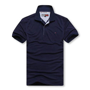 TOMMY Man Polo Shirt Brand Casual Deer Embroidery  Polo shirt Men Short Sleeve High Quantity Polo Men