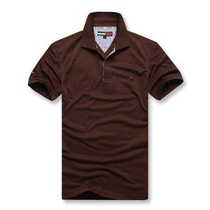 TOMMY Man Polo Shirt Brand Casual Deer Embroidery  Polo shirt Men Short Sleeve High Quantity Polo Men